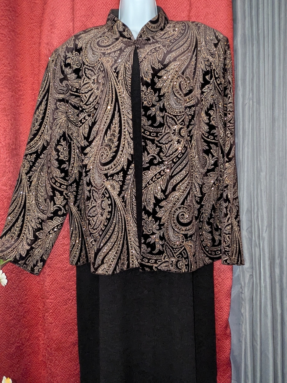 Sheath Dress With Satin-Look Jacket
